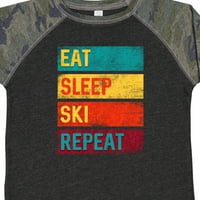 Inktastično skijanje jedite spavanje skijajući Ponavljajući poklon mališana ili majica
