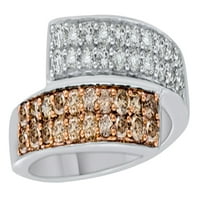 Prirodni dijamantni prsten od šampanjca i bijelog ružičastog zlata od 10k