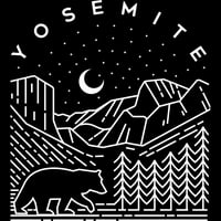 Yosemite Boys Black Graphic Tee - Dizajn ljudi M