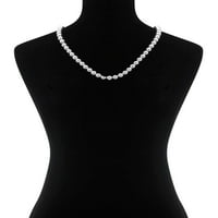 Ženska ogrlica od metalnih perli u Srebrnoj nijansi, duljine 18 inča
