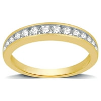 Vječna nevjesta 0. Zaručnički prsten od okruglog dijamanta od 10 karatnog žutog zlata