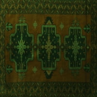 Tradicionalni pravokutni perzijski tepisi u zelenoj boji tvrtke za unutarnje prostore, 3' 5'