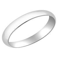 Tradicionalna 10K bijelo zlato šupljeg benda - vjenčani prsten za muškarce i žene