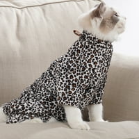 Zimski kaput za kućne ljubimce, topla jakna s leopard printom s četiri šape za mačke
