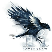 Muški Harry Potter Ravenclaw Bird akvarel grafički tee bijela velika