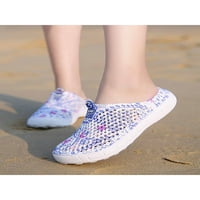 Daeful ženske sandale klizne na klompe ljetne vrtne cipele cvjetni tisak plaža papuče dame udobnosti mule purple