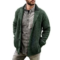Muški preveliki pleteni kardigan, džemper sa šal ovratnikom, Labav kroj, ležerni kardigani dugih rukava, muški
