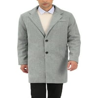 Muški kaput od kaputa srednje duljine u obliku kaputa u boji u boji