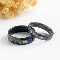 Upareni prstenovi za žene i muškarce, njegova kraljica i njezin kralj, odgovarajući prstenovi, vjenčani prstenovi