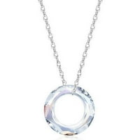 Pori draguljari originalni Swarovski kozmički prsten AB Crystal Sterling Silver privjesak ogrlica