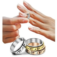 ; Rotirajući prsten od titana i nehrđajućeg čelika za ublažavanje stresa i tjeskobe veličina prstena 5-12