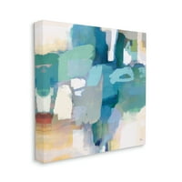 Stupell Industries slojevito plava boja udara gusta apstraktna slika slikanja galerija zamotana platna za tisak