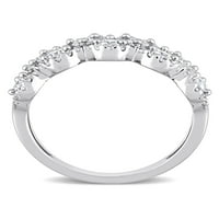 Carat T.W. Dijamant 14KT bijelo zlato isprekidani dijamantni prsten
