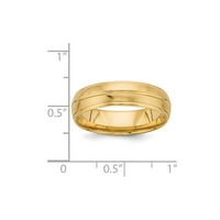 14k žuto zlato udobno pristajanje jedinstveni zaručnički prsten veličine 7