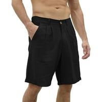 Muške kratke hlače za muškarce ljetne Ležerne jednobojne kratke hlače na kopčanje kratke hlače s džepom za hlače