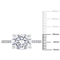 Zaručnički prsten od bijelog zlata od 10 karata s moissanitom, dizajniran od strane A. N. A. N. A. Za Žene U A.