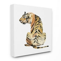 Stupell Industries Tiger Poglav za životinje akvarel Slikanje platna zidna umjetnost, 30, Byjennifer Goldberger