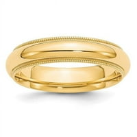 Zaručnički prsten od žutog zlata u Karatnoj boji veličine 12
