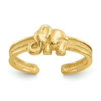 Prsten od žutog zlata sa slonom na nožnom prstu od netaknutog karatnog zlata