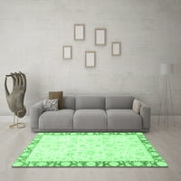 Moderni pravokutni apstraktni tepisi u smaragdno zelenoj boji za prostore tvrtke, 2' 5'