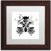 Zaštitni znak Rorschach platno Roberta Farkasa, bijeli mat, drveni okvir