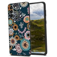 Pretty-folk-floral-i-max-boho-chic-turquoise-patchwork-quilt-estetski slučaj telefona, deginirano za Samsung Galaxy