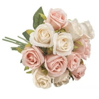 Umjetne ruže cvijeće-Aranžman svileni buket za kućni ured, zabave i vjenčanje svileni cvijet, Višebojni