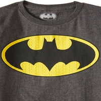 Stripovi Batman Logo s majicom kratkih rukava s hd tintom, veličine 4-16