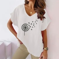 Ženske majice s izrezom i printom u obliku donjeg dijela, udobne ženske bluze, rasprodaja