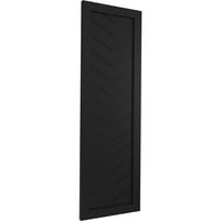 15 mn 32 MNN fiksna roleta od PVC-a s jednim panelom i ševronom u modernom stilu, crna