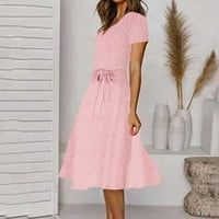 Ljetne haljine za žene Plus size rasprodaja modne ženske ljetne zavojne haljine s izrezom u obliku točkica u obliku