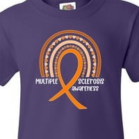 Inktastična multiple skleroza svijest o narančastoj vrpci dugina majica