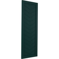 Ekena Millwork 18 W 54 H TRUE FIT PVC jednostruka ploča Chevron Moderni stil Fiksni nosač, toplinski zeleni