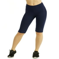 Sportske kratke hlače Capri & amp; podstavljeni pamučni donji dio s širokim pojasom