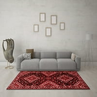 Tradicionalne prostirke za sobe u Perzijskom stilu u crvenoj boji, kvadrat 6 stopa