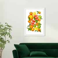 Wynwood Studio ispisuje svu citrusnu hranu i kuhinju plodove zidne umjetničke platnene tisak narančaste 13x19