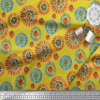 Tkanina od pamučnog vela u A-listeru, nanesena četkom s apstraktnim tiskom, zanatska tkanina široka jarda