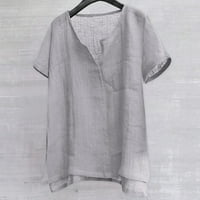 Muške ležerne elegantne košulje s gumbama s gumbama prema dolje košuljama kratka rukava majica gornje solidne