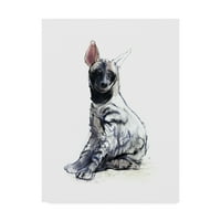 Zaštitni znak likovna umjetnost 'prugasta hijena štenaca sjedi' platno umjetnost Marka Adlingtona