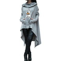 Dukserice za žene-puloveri s kapuljačom za jesen i zimu Plus size, rasprodaja i roba, sive majice s kapuljačom