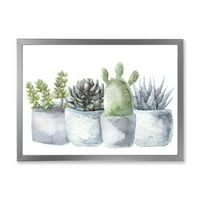 DesignArt 'sočne i kaktusne kućne biljke I' Farmhouse uokvireni umjetnički tisak