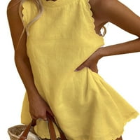 Ženska ljetna Mini Haljina Bez rukava Bez rukava, jednobojna široka haljina A kroja za svakodnevno nošenje