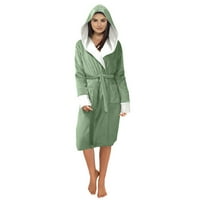Aayomet kaputi za žene ogrtač plišani produženi šal za ogrtač kućna odjeća dugi rukav ogrtač topli kaput