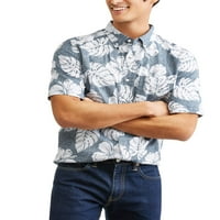Muška majica od rastezljive tkanine s printom u donjem dijelu