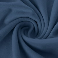 Čvrste bluze s kratkim rukavima Leisure Summer V-izrez za žene plave l