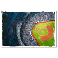 Wynwood Studio ispisuje bejzbol terenske sportove i timove bejzbol zidne umjetnosti platno plavo 36x24