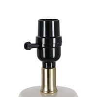 Kolekcija uređenja doma 17,5 vodoravna Rebrasta keramička stolna svjetiljka s mat kremastom završnom obradom,