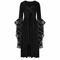 Renesansna gotička haljina za žene čipkaste haljine s rukavima od cijevi Noć vještica srednjovjekovna Steampunk