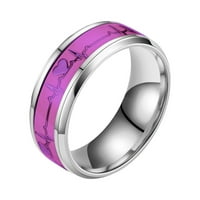 Electrocardiogram Stainless Steel Glow Ring Creative Love Couple Ring Ring Ring