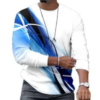 Muška ležerna linija pulovera s okruglim vratom i kratkim rukavima, Bluza s majicom s printom od 3 tisuće